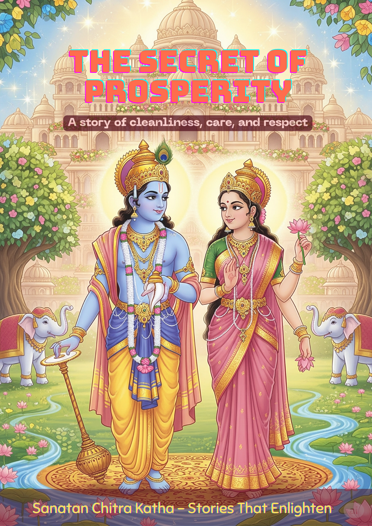 Cover: Lakshmi and Vishnu in a lotus garden.